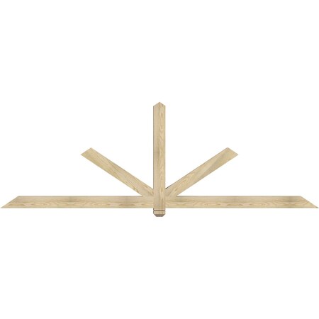 Ekena Millwork Kennewick Rough Sawn Timber Gable Bracket, Douglas Fir, 108"W x 36"H x 4"D x 4"F, 8/12 Pitch GBW108X36X0404KEN00RDF